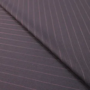 Navy Stripe Loro Piana Extrafine Wool Fabric