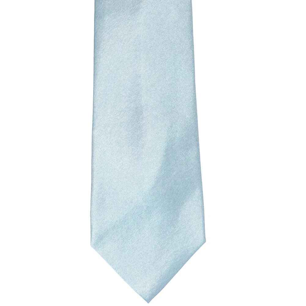 Pale Blue Solid Color Clip-On Tie