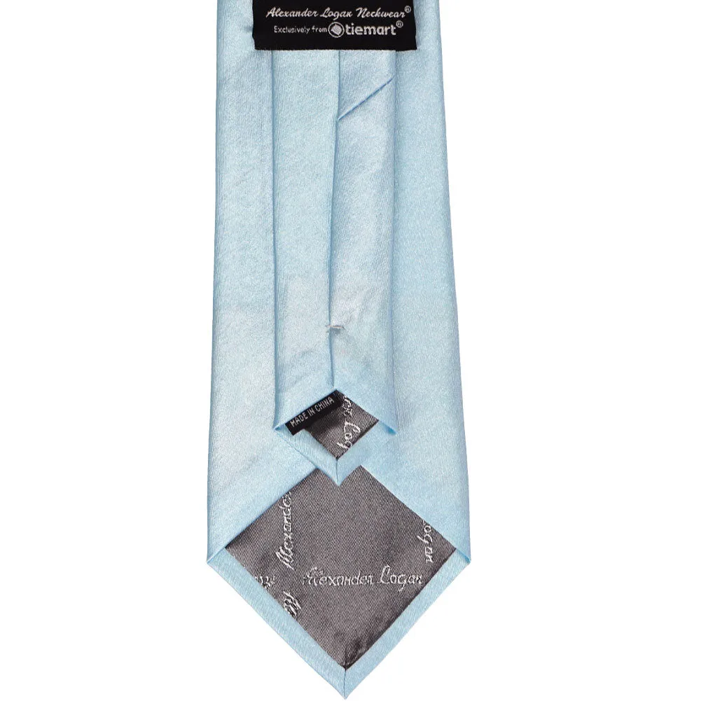 Pale Blue Solid Color Clip-On Tie