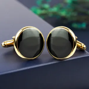 Peluche Circle of Oynx Cufflinks