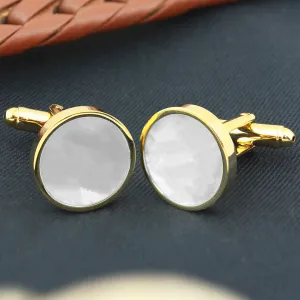 Peluche Circle of Pearl Cufflinks