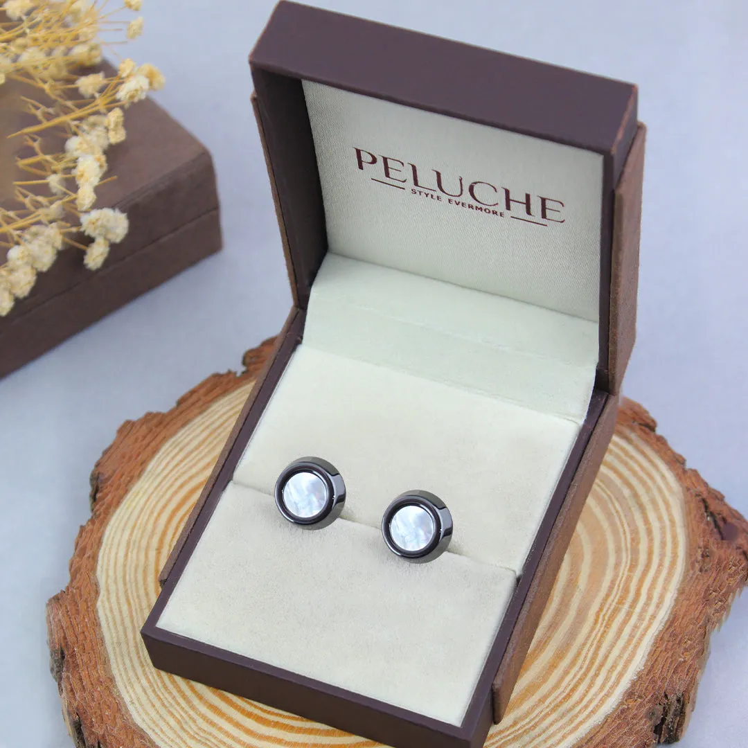 Peluche Sexy Ceramic Mother of Pearl Cufflinks