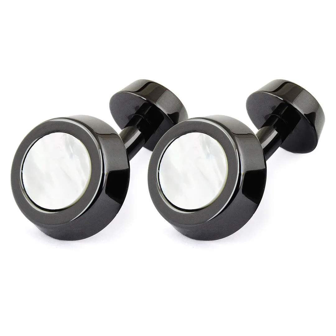 Peluche Sexy Ceramic Mother of Pearl Cufflinks