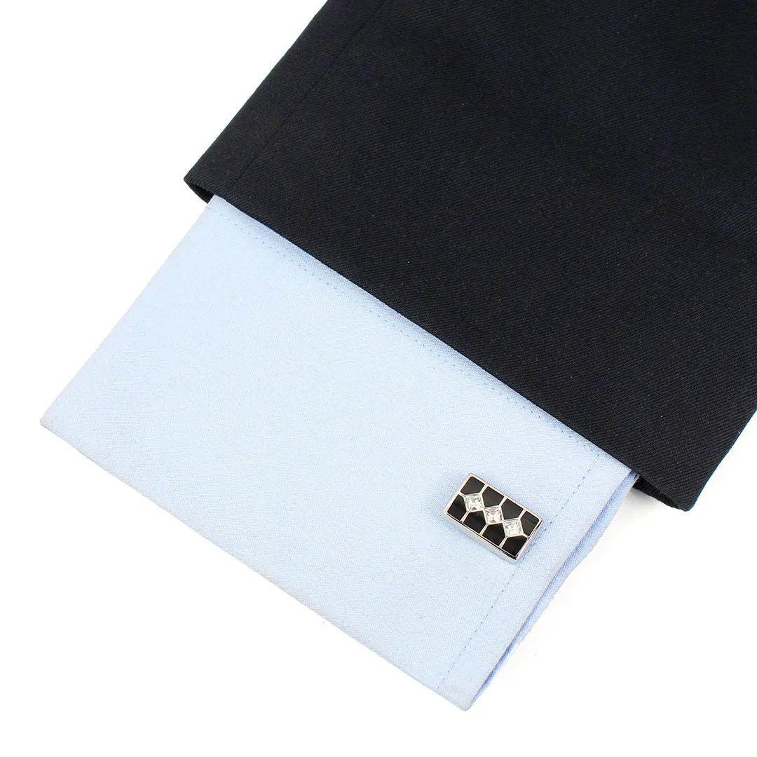 Peluche Stringking Crystal Cufflinks