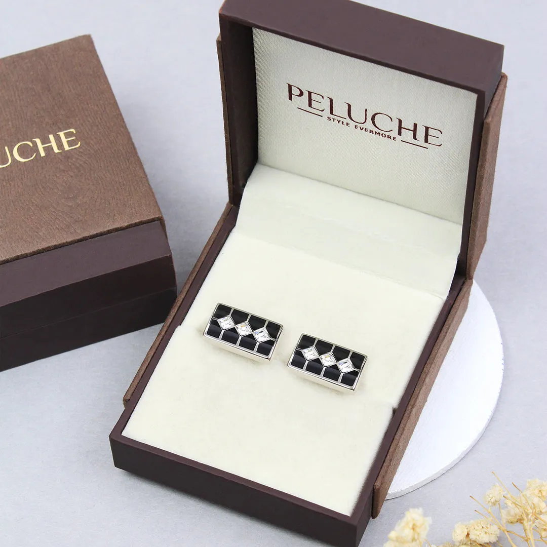 Peluche Stringking Crystal Cufflinks