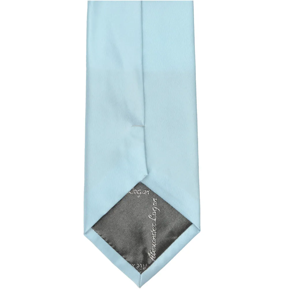Powder Blue Solid Color Clip-On Tie