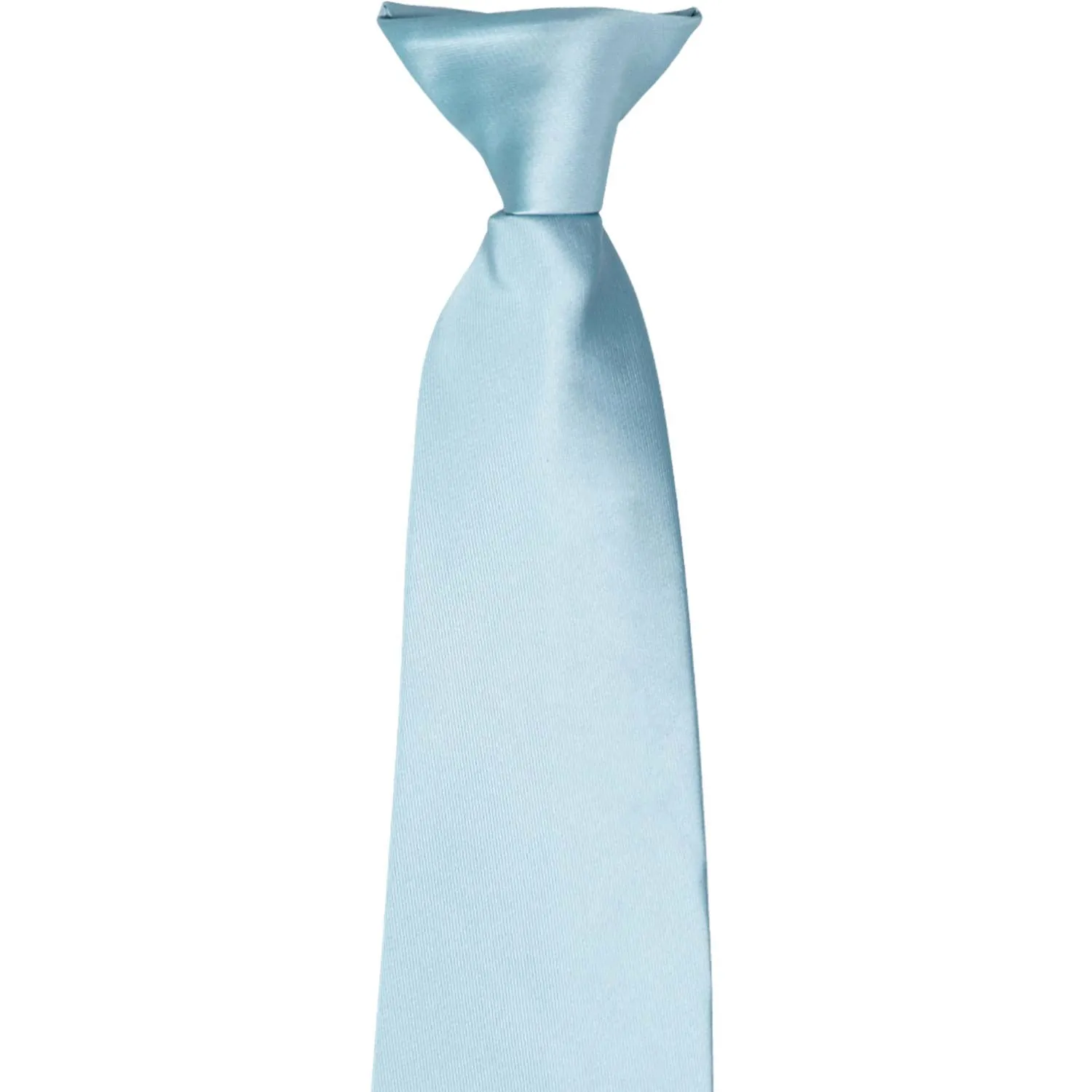 Powder Blue Solid Color Clip-On Tie