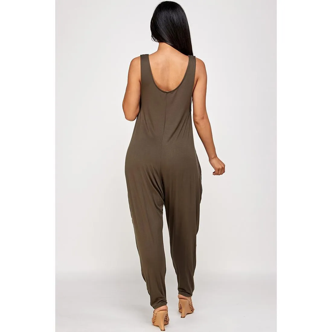 Rayon Spandex Harem Styles Jumpsuit