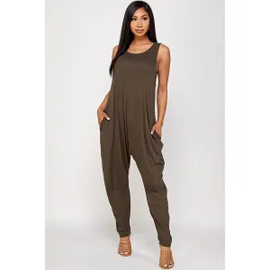 Rayon Spandex Harem Styles Jumpsuit