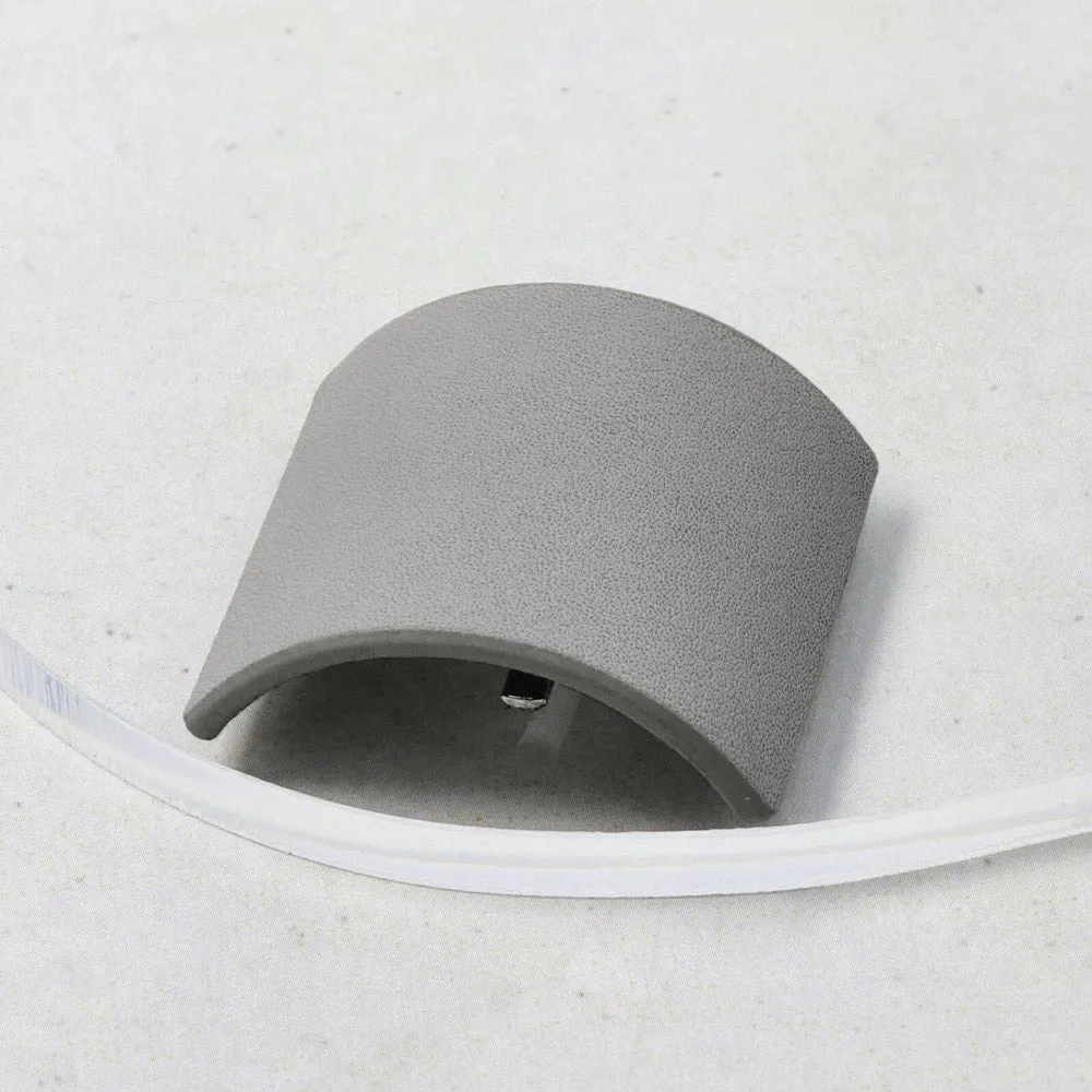 Rectangle Gray Leather Pony Hook