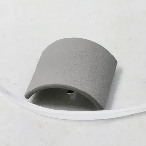 Rectangle Gray Leather Pony Hook