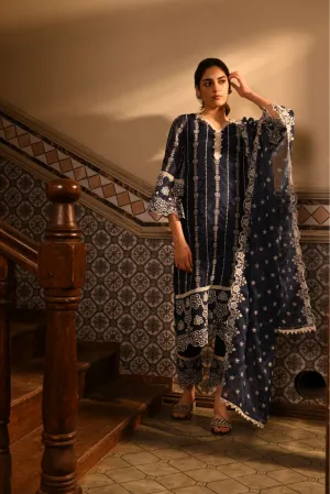 Reef Set Navy Miri Dupatta