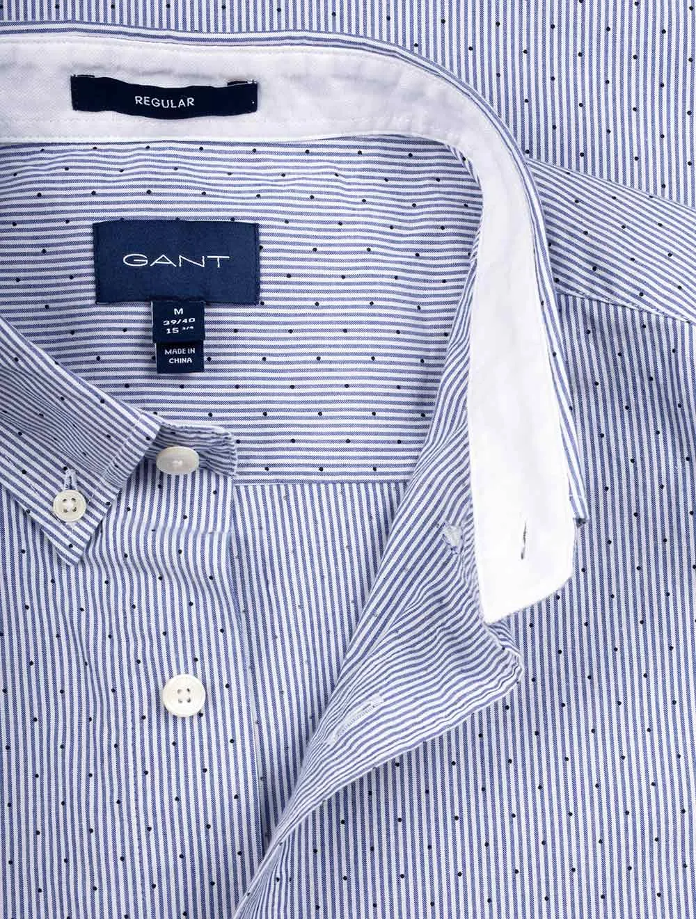 Regular Fit Banker Dot Shirt College Blue