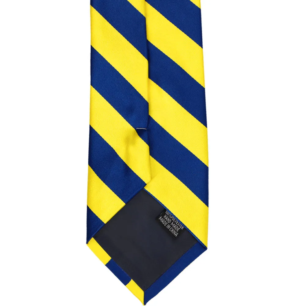 Royal Blue and Yellow Striped Tie
