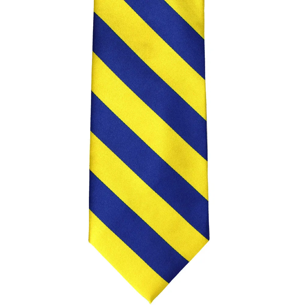Royal Blue and Yellow Striped Tie