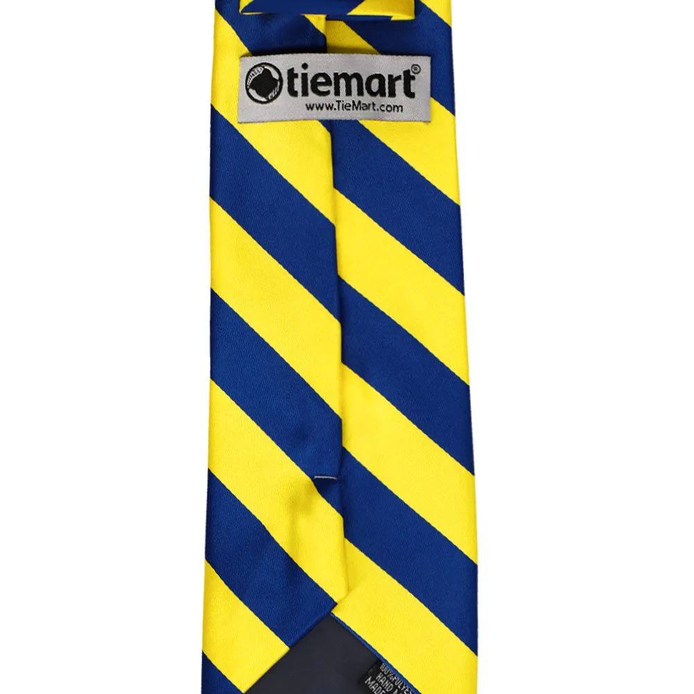 Royal Blue and Yellow Striped Tie