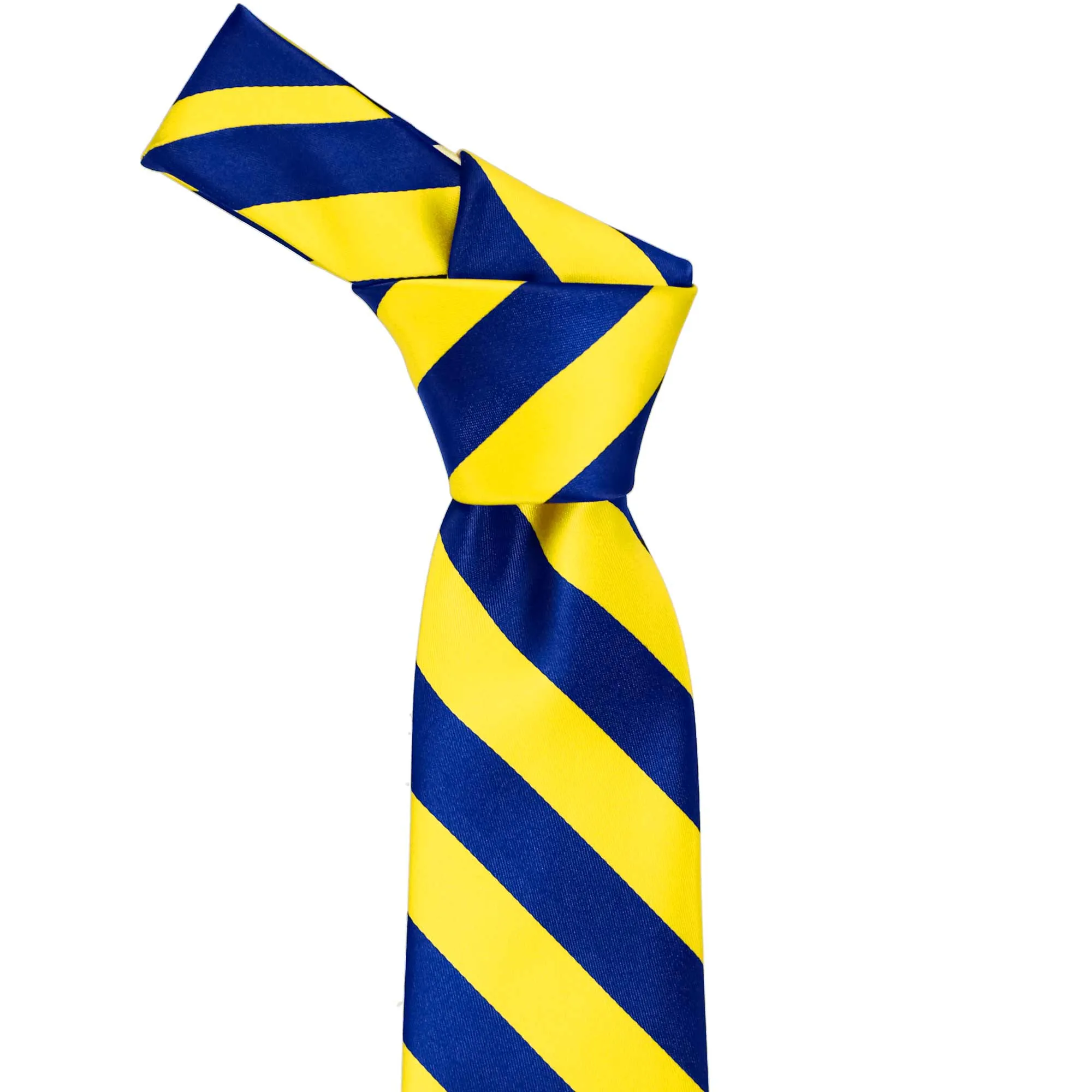 Royal Blue and Yellow Striped Tie