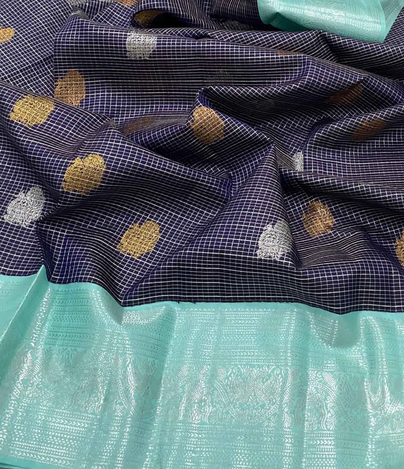 Royal Blue Kanjeevaram Silk Saree - Pure Elegance