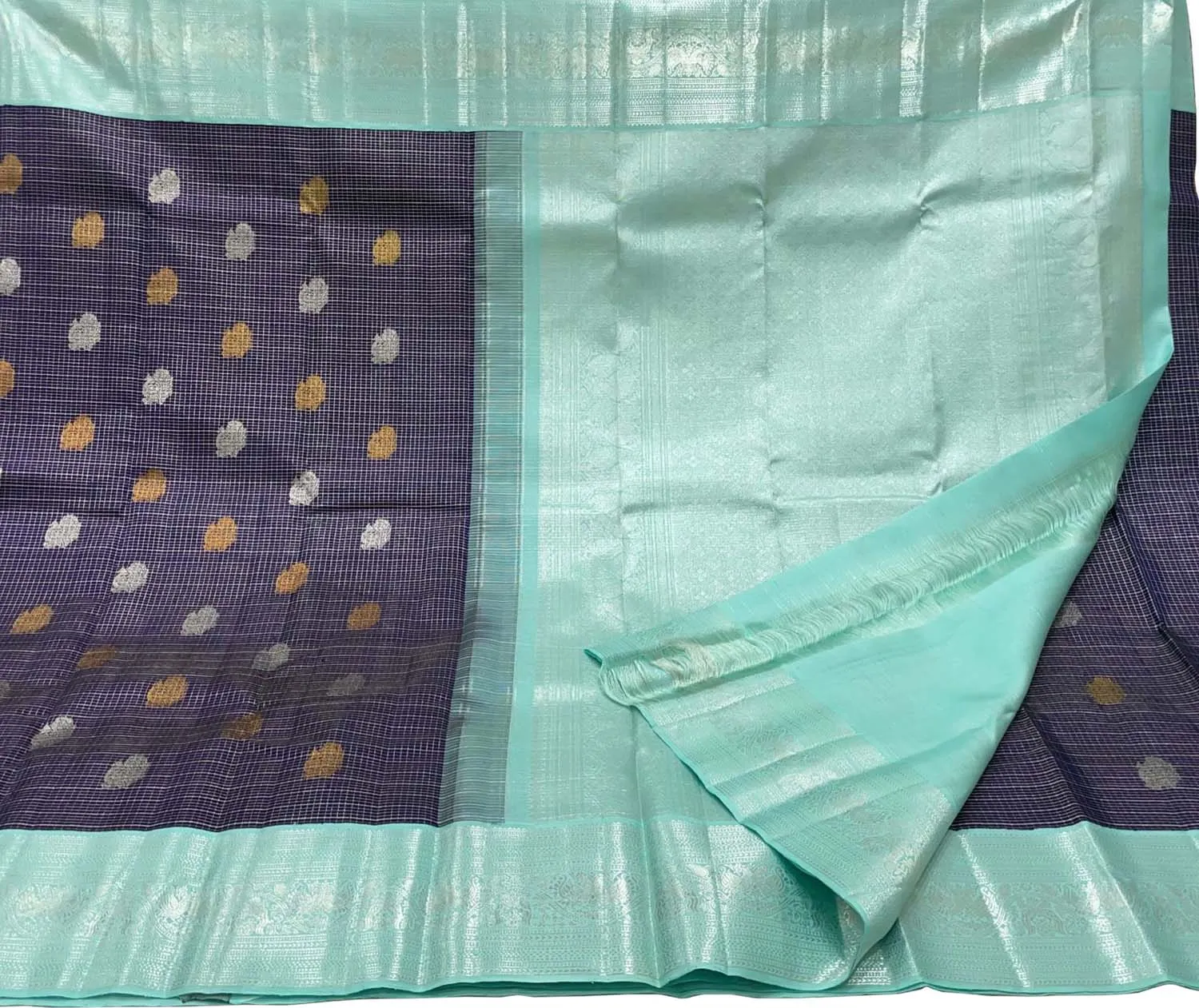 Royal Blue Kanjeevaram Silk Saree - Pure Elegance