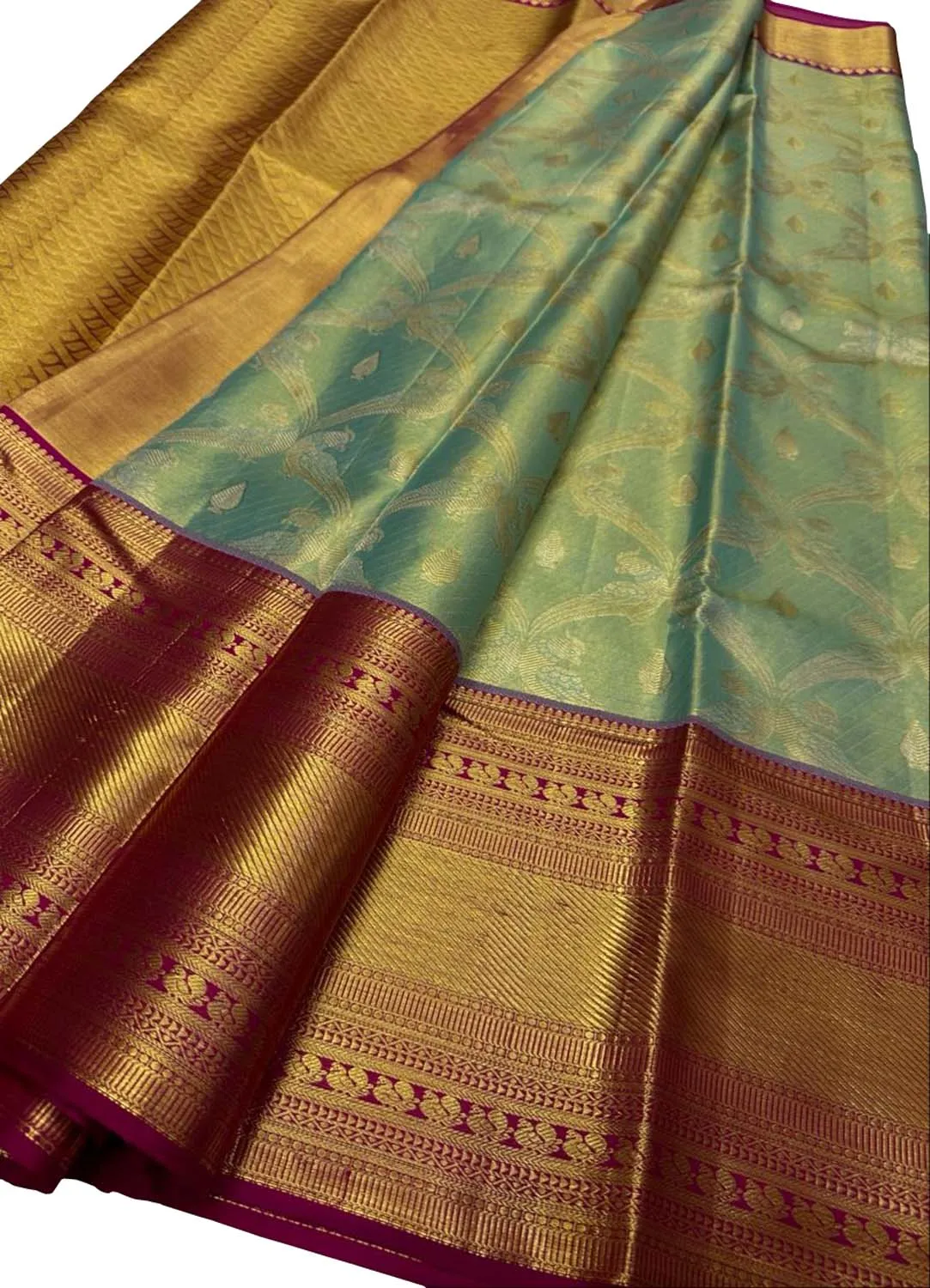 Royal Blue Silk Saree with Kanjeevaram Handloom Design