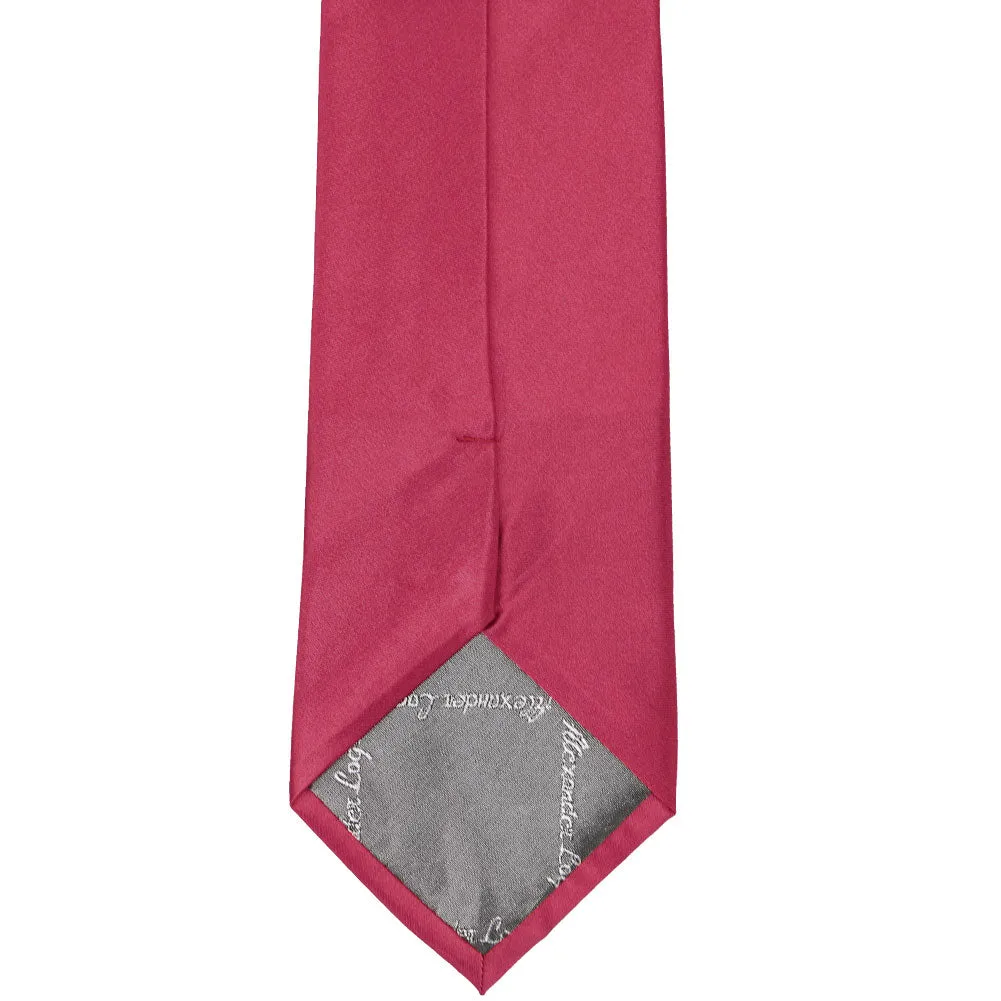 Ruby Red Solid Color Necktie