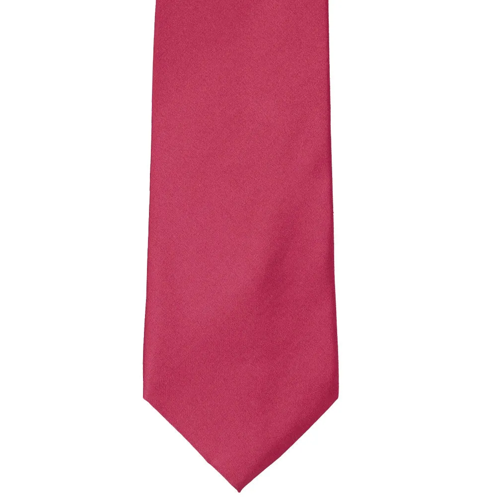 Ruby Red Solid Color Necktie