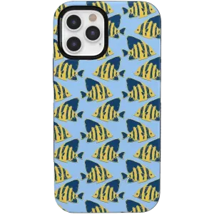 Something's Fishy | Navy Blue & Yellow Fish Print Case