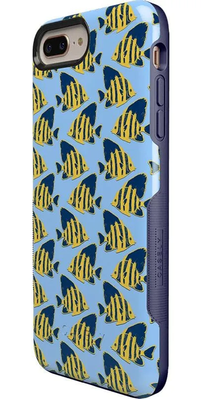 Something's Fishy | Navy Blue & Yellow Fish Print Case