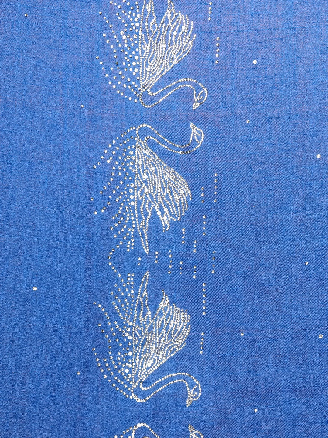 Swarovski Pashmina Shawl, Blue Pashmina Shawl with signature swarovski swans