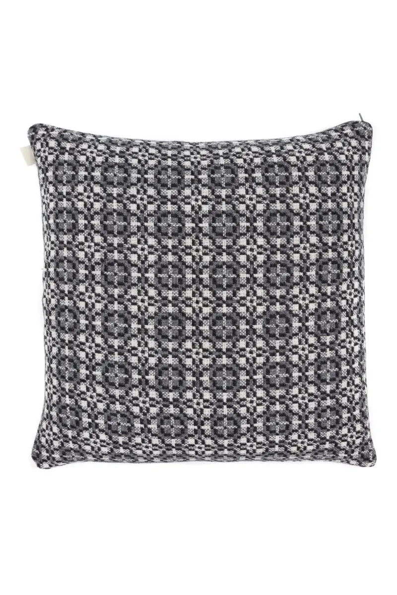 VINTAGE ROSE Melin Tregwynt Wool Cushion (Slate)