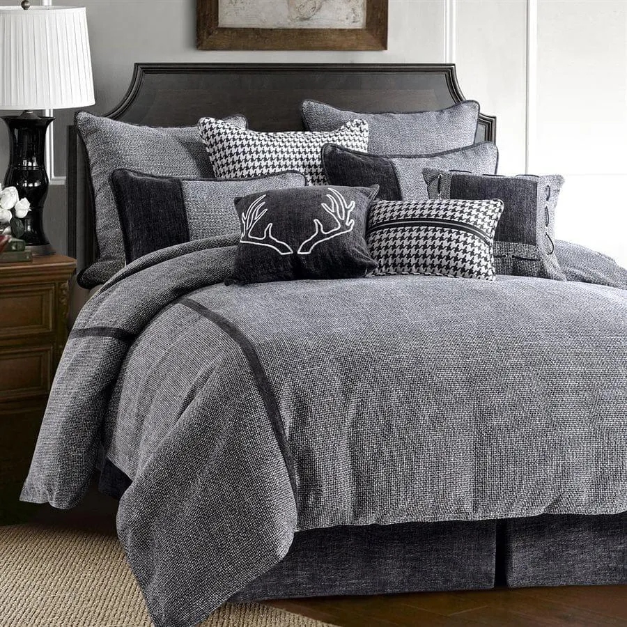 Woven Grey Reversible Euro Sham