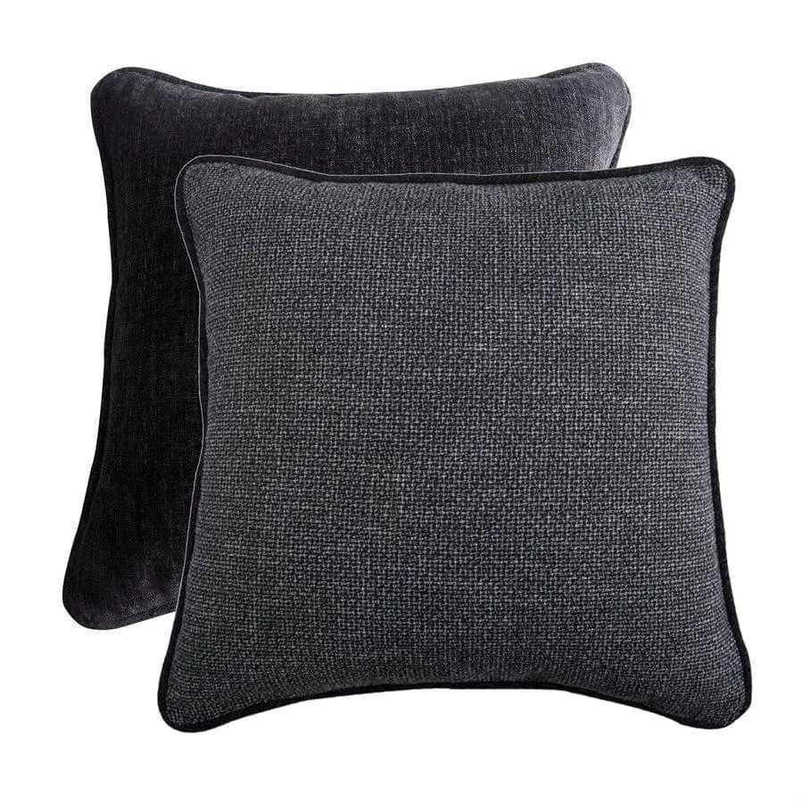 Woven Grey Reversible Euro Sham